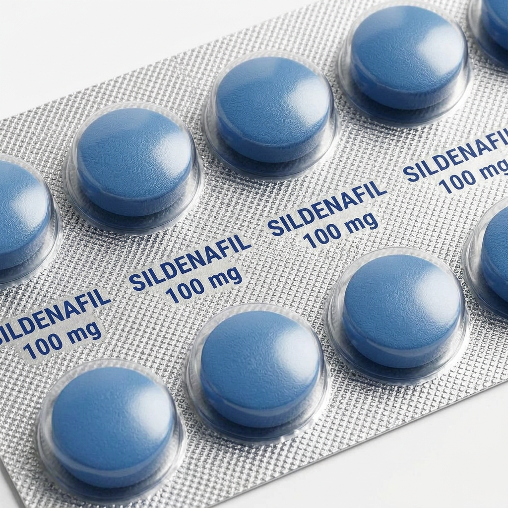 Fildena 100mg sildenafil tablet close up