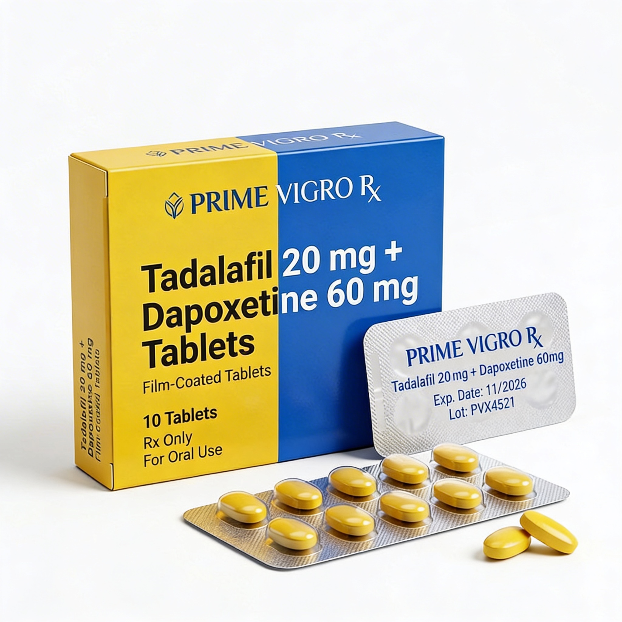Super Vidalista tadalafil dapoxetine composition